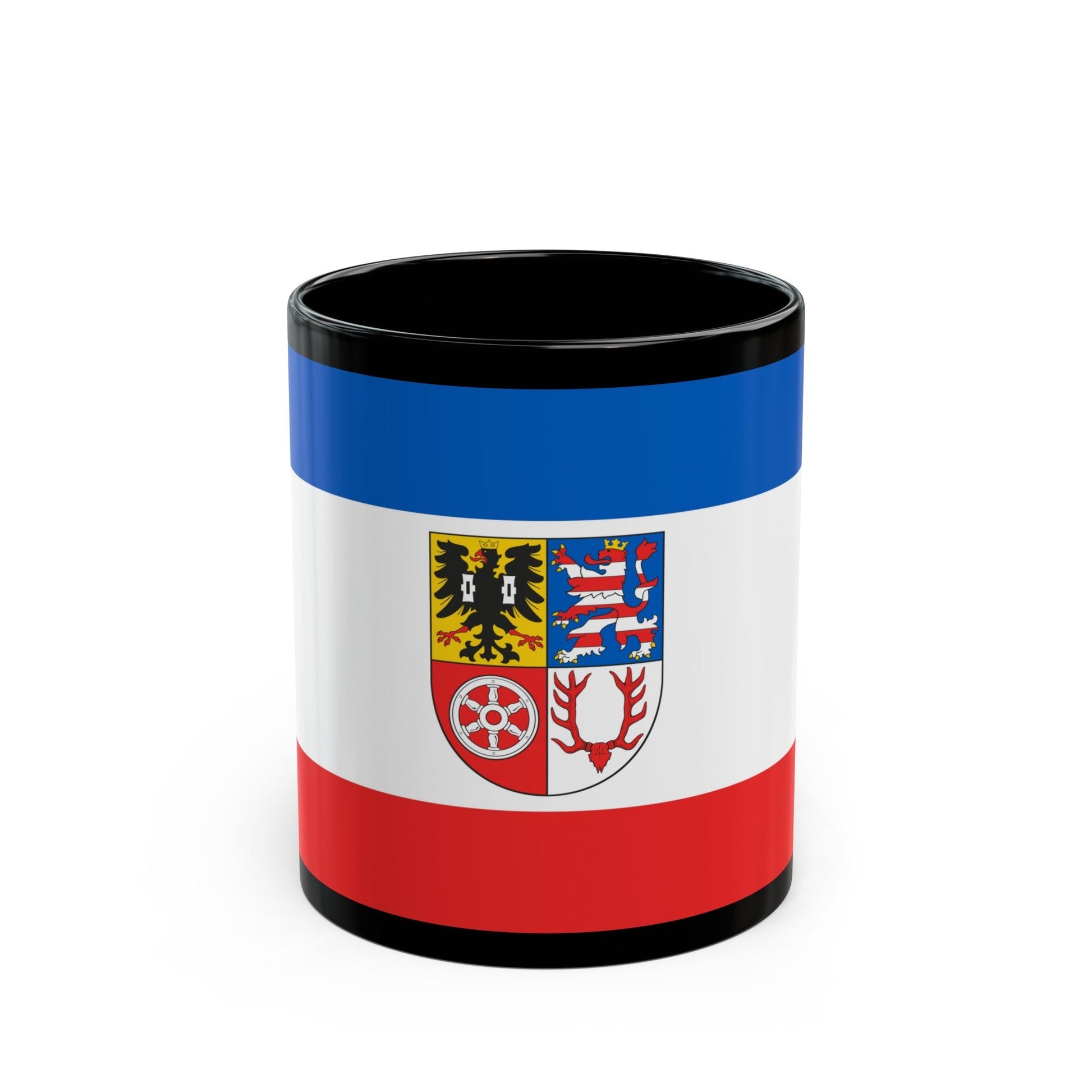 Flag of Unstrut Hainich Kreis Germany - Black Coffee Mug-11oz-The Sticker Space