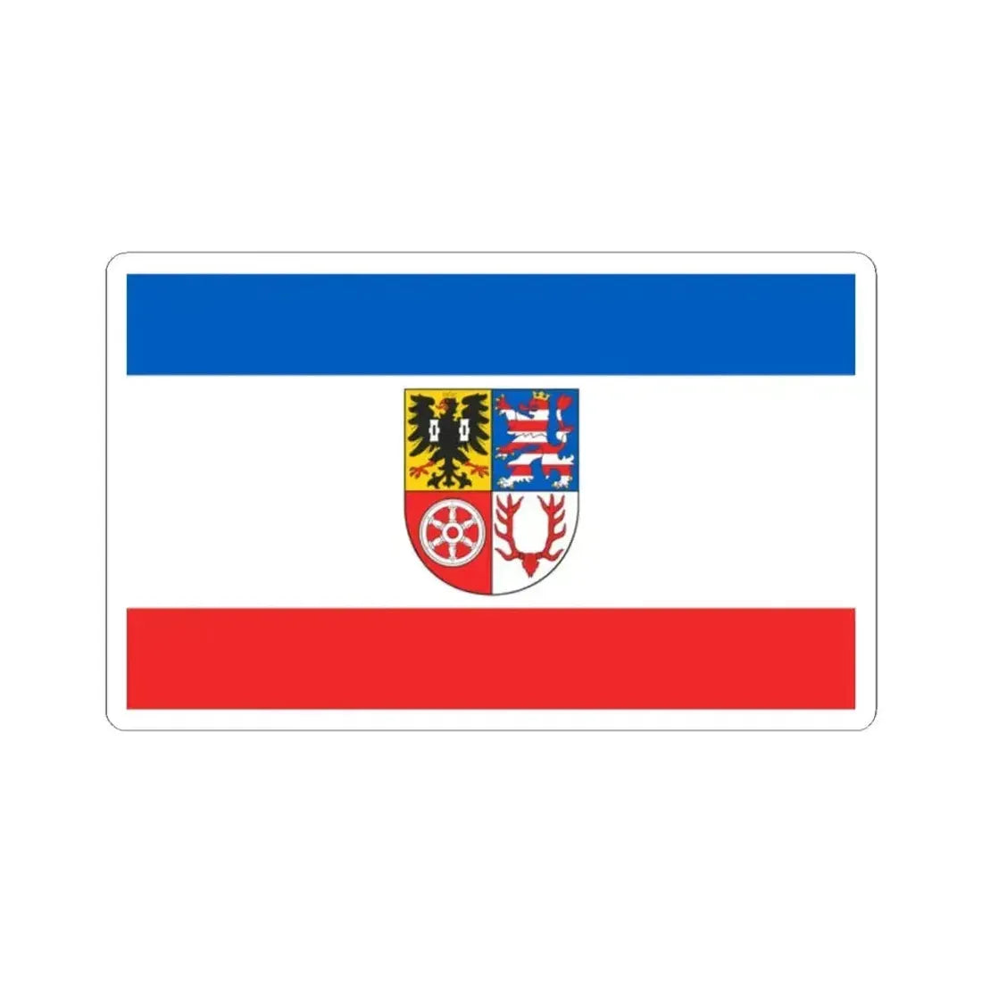 Flag of Unstrut Hainich Kreis Germany - STICKER Vinyl Kiss-Cut Decal 2 Inch White - The Sticker Space