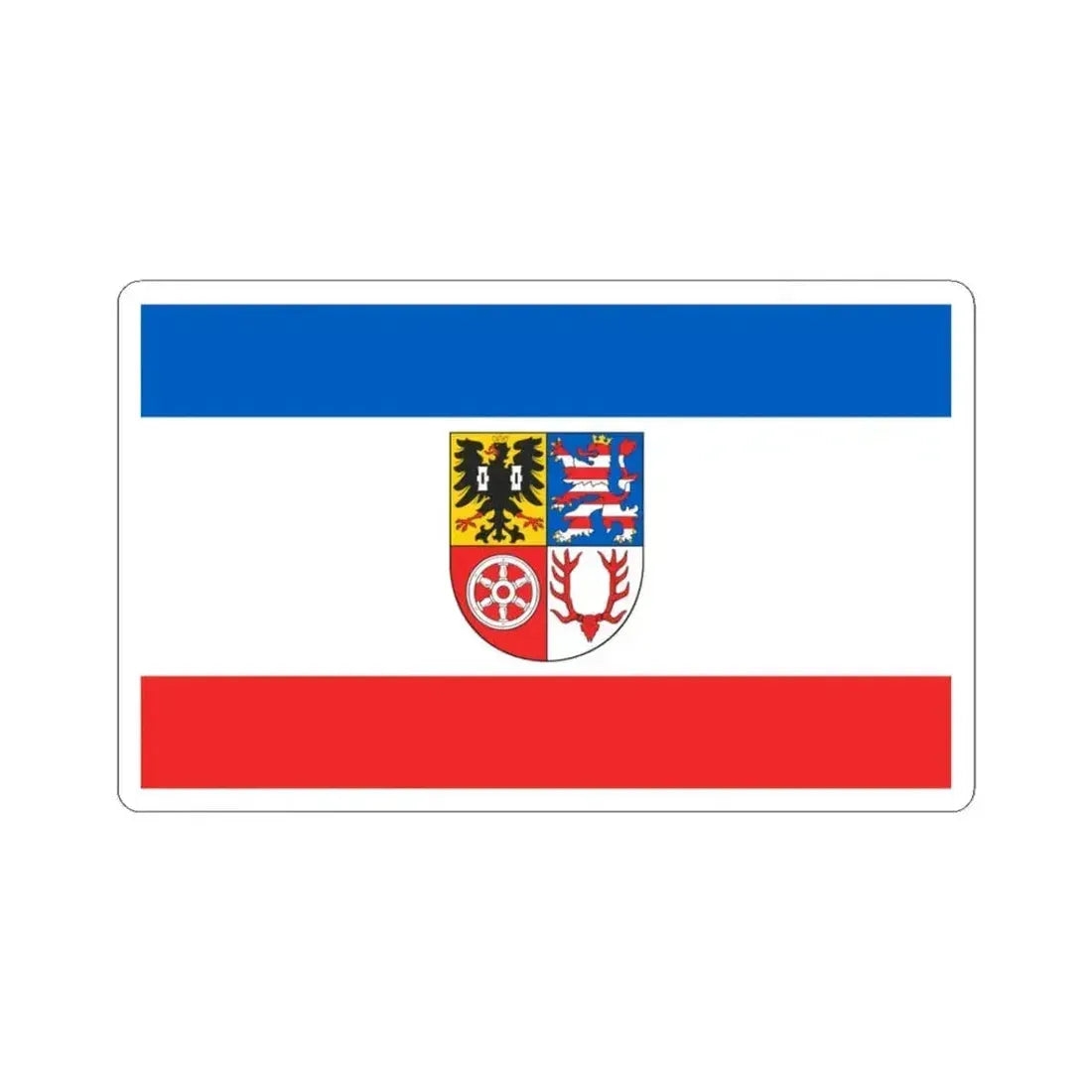 Flag of Unstrut Hainich Kreis Germany - STICKER Vinyl Kiss-Cut Decal 3 Inch White - The Sticker Space