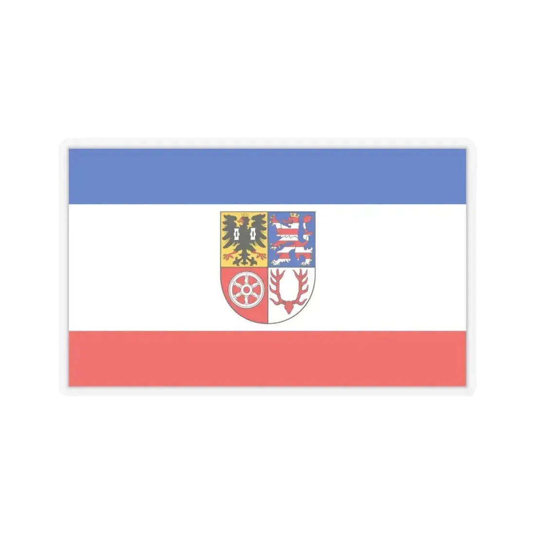 Flag of Unstrut Hainich Kreis Germany - STICKER Vinyl Kiss-Cut Decal 4 Inch Transparent - The Sticker Space