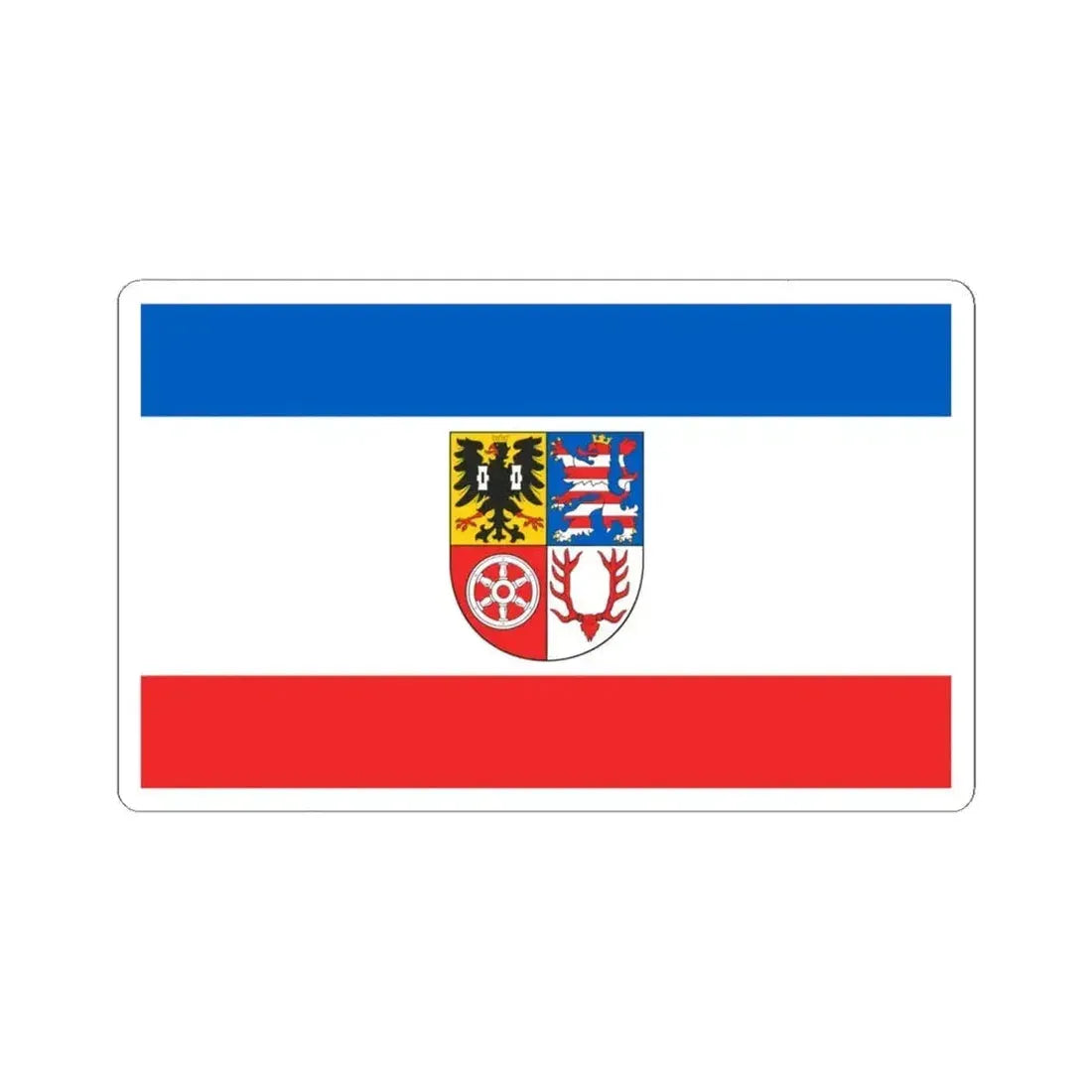 Flag of Unstrut Hainich Kreis Germany - STICKER Vinyl Kiss-Cut Decal 4 Inch White - The Sticker Space