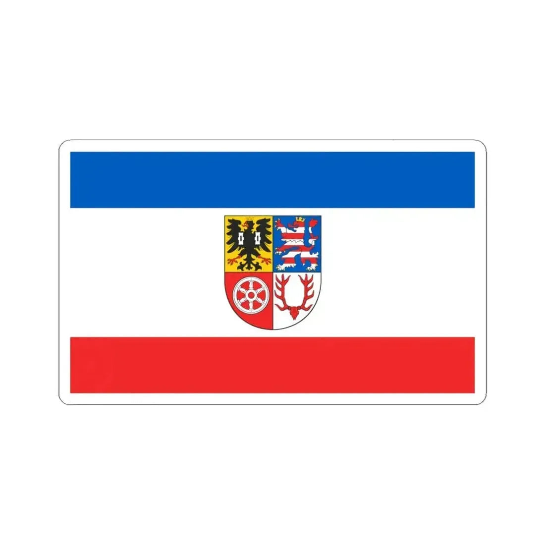 Flag of Unstrut Hainich Kreis Germany - STICKER Vinyl Kiss-Cut Decal 6 Inch White - The Sticker Space