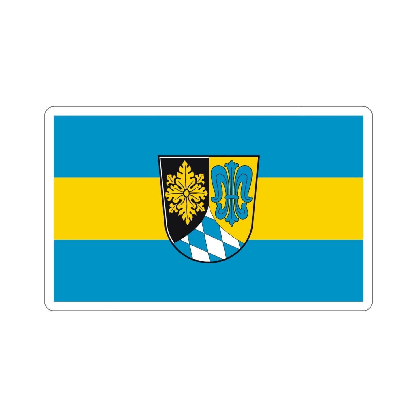 Flag of Unterallgäu Germany STICKER Vinyl Die-Cut Decal-4 Inch-The Sticker Space