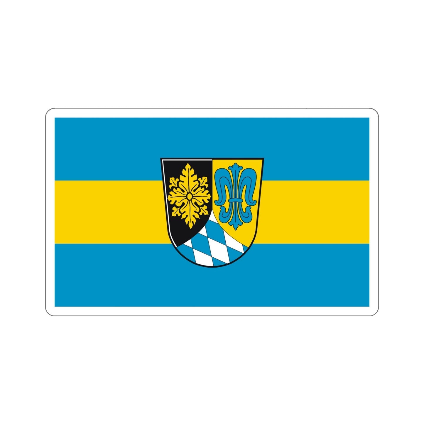 Flag of Unterallgäu Germany STICKER Vinyl Die-Cut Decal-5 Inch-The Sticker Space