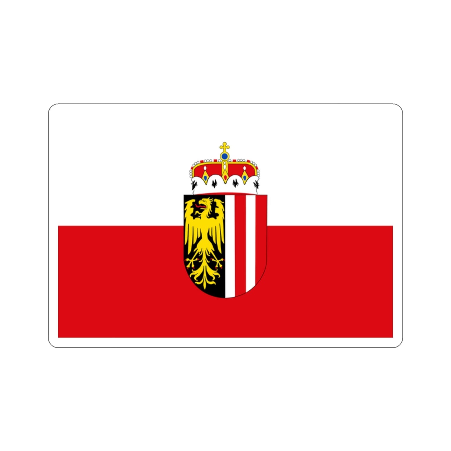 Flag of Upper Austria Oberösterreich Austria STICKER Vinyl Die-Cut Decal-2 Inch-The Sticker Space