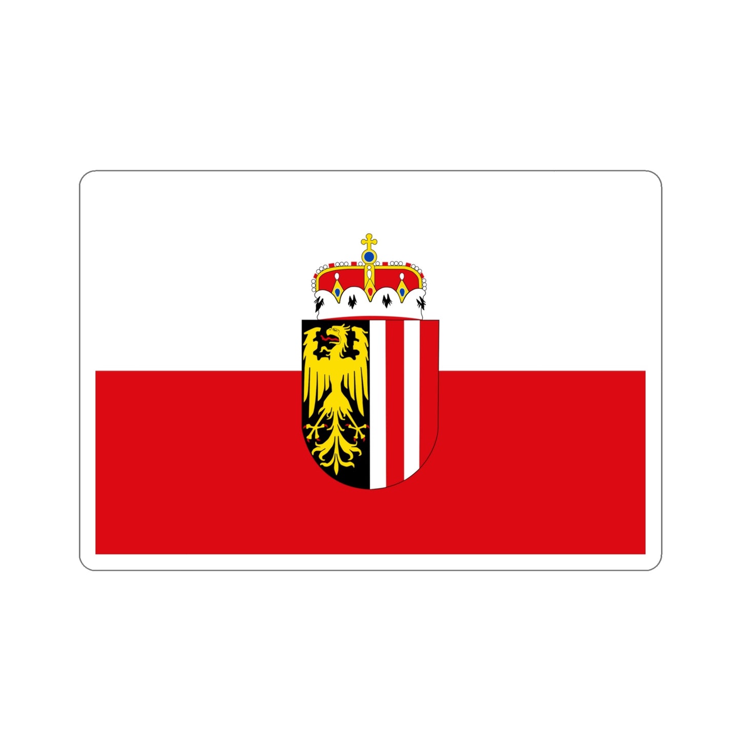 Flag of Upper Austria Oberösterreich Austria STICKER Vinyl Die-Cut Decal-5 Inch-The Sticker Space