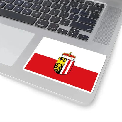 Flag of Upper Austria state (Austria) STICKER Vinyl Kiss-Cut Decal - The Sticker Space