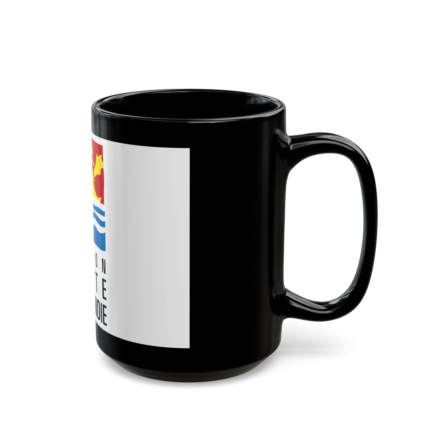 Flag of Upper Normandy France 2 - Black Coffee Mug-The Sticker Space