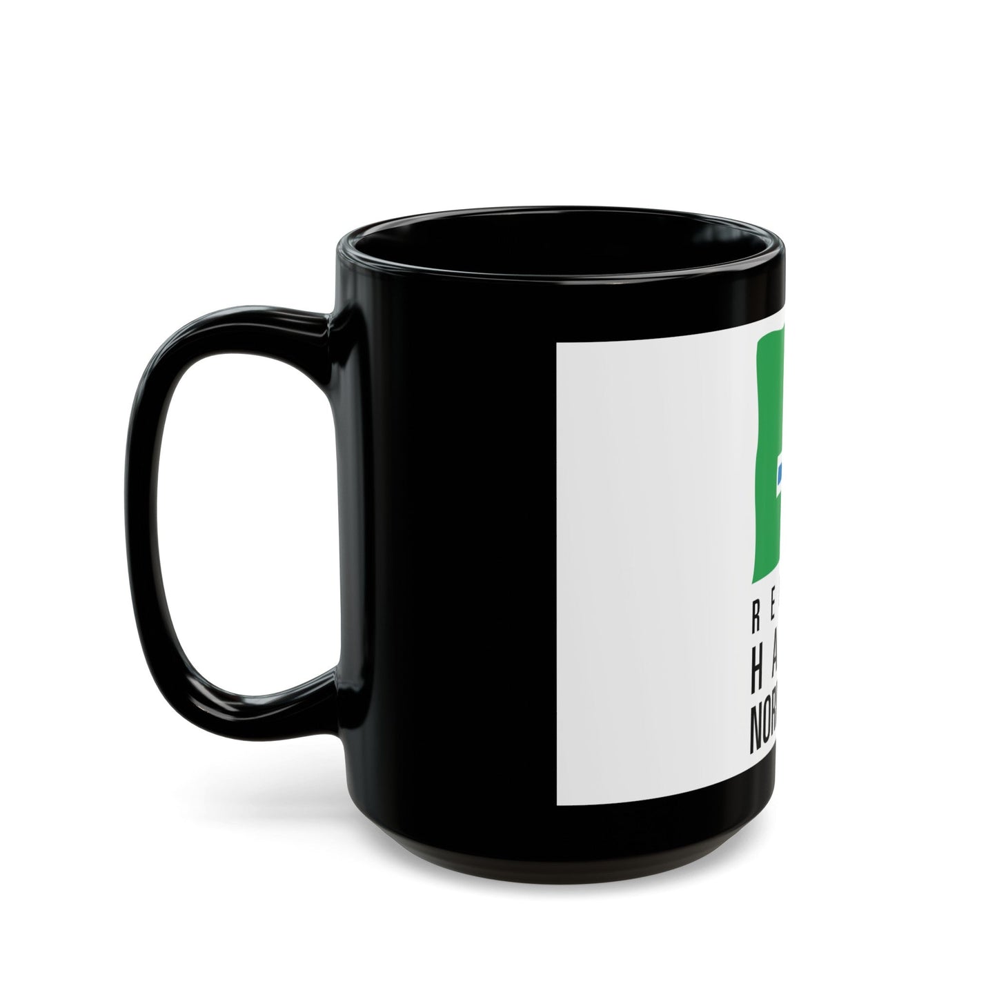 Flag of Upper Normandy France 2 - Black Coffee Mug-The Sticker Space