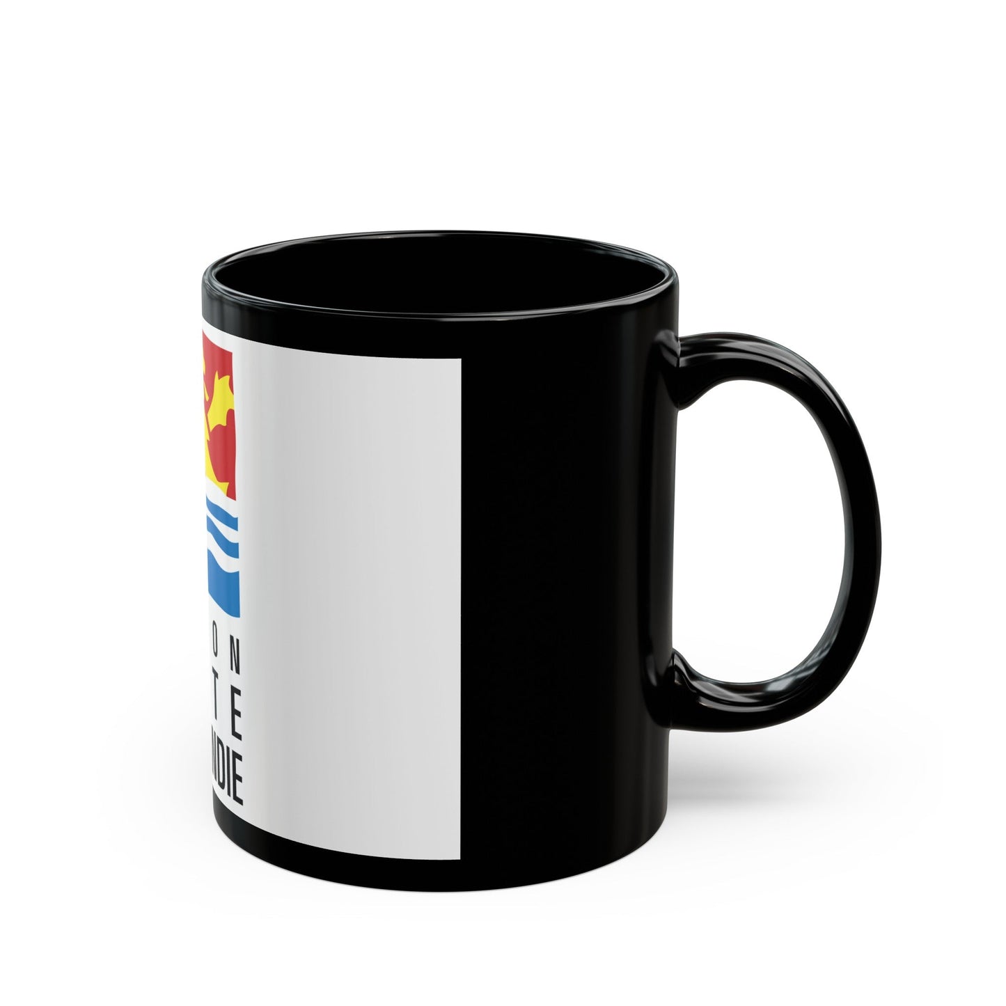 Flag of Upper Normandy France 2 - Black Coffee Mug-The Sticker Space