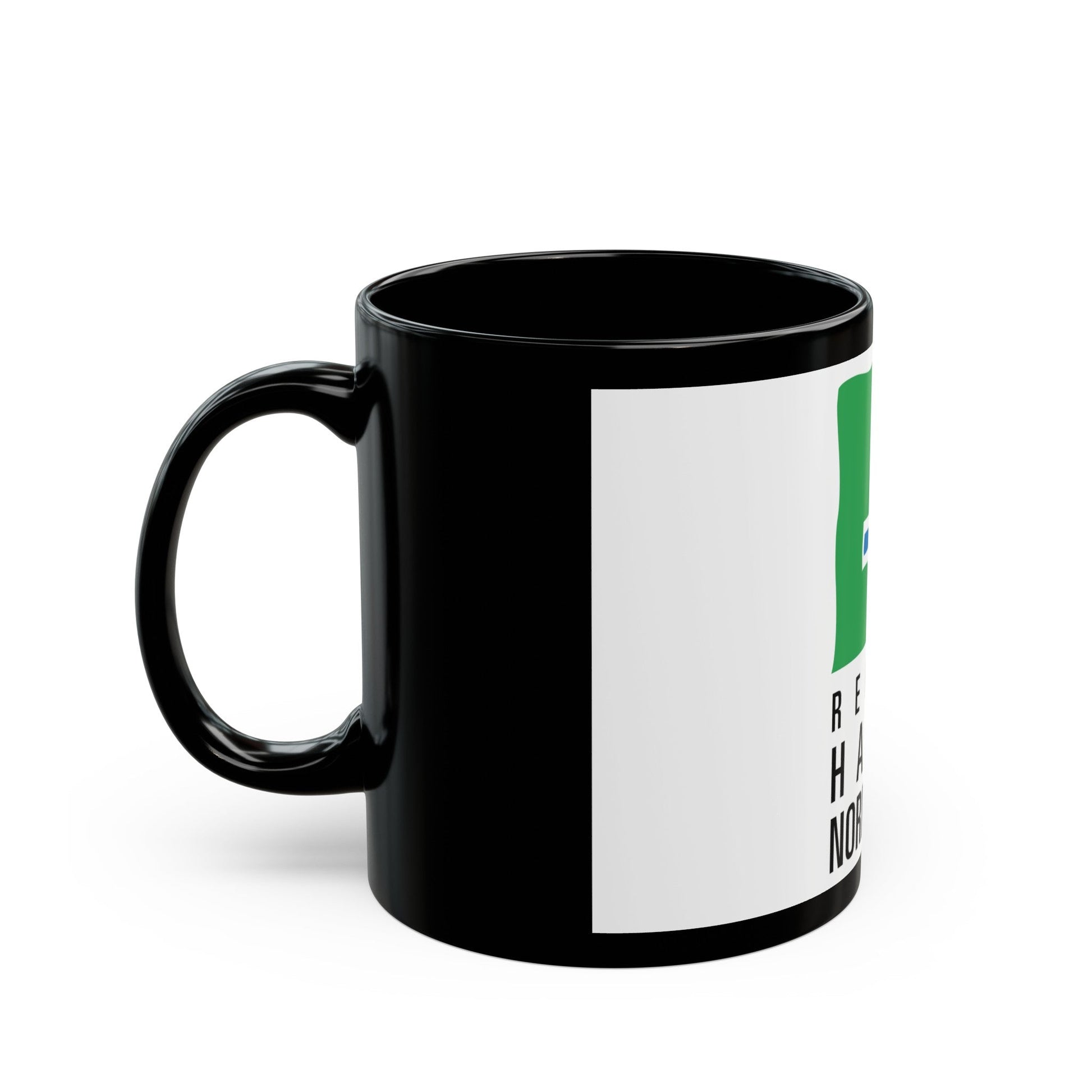 Flag of Upper Normandy France 2 - Black Coffee Mug-The Sticker Space