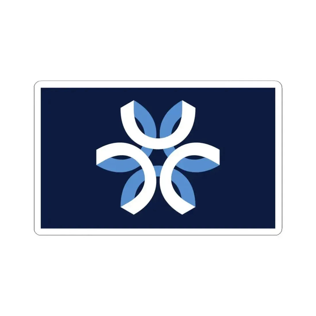 Flag of Urbandale Iowa (United States) STICKER Vinyl Kiss-Cut Decal 4 Inch White - The Sticker Space
