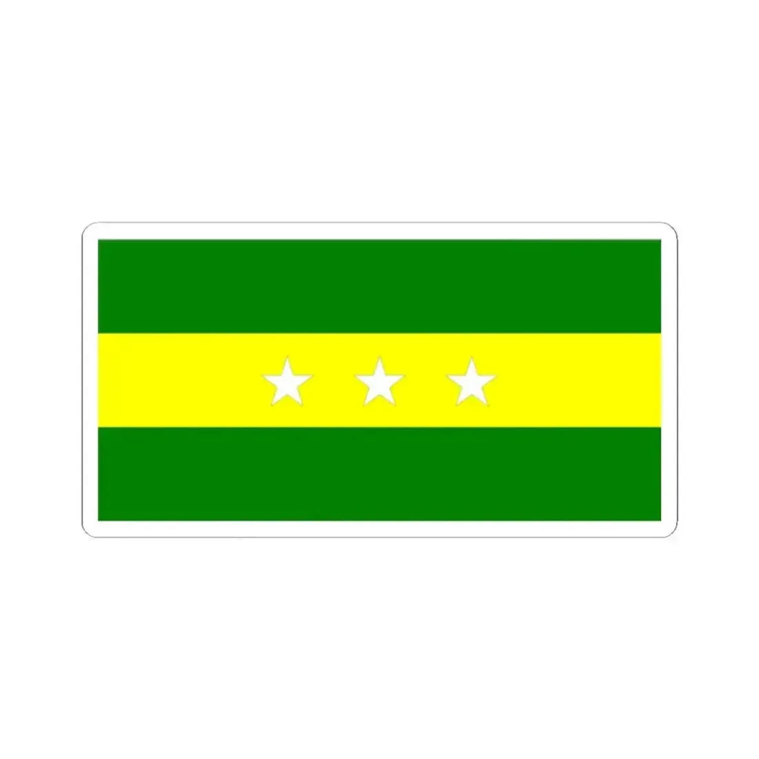 Flag of Urbina Jado (Ecuador) STICKER Vinyl Kiss-Cut Decal 2 Inch White - The Sticker Space