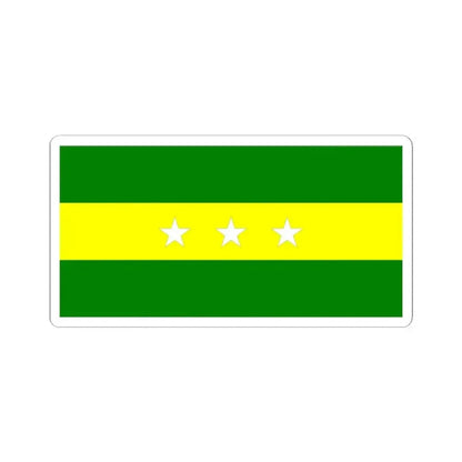 Flag of Urbina Jado (Ecuador) STICKER Vinyl Kiss-Cut Decal 2 Inch White - The Sticker Space
