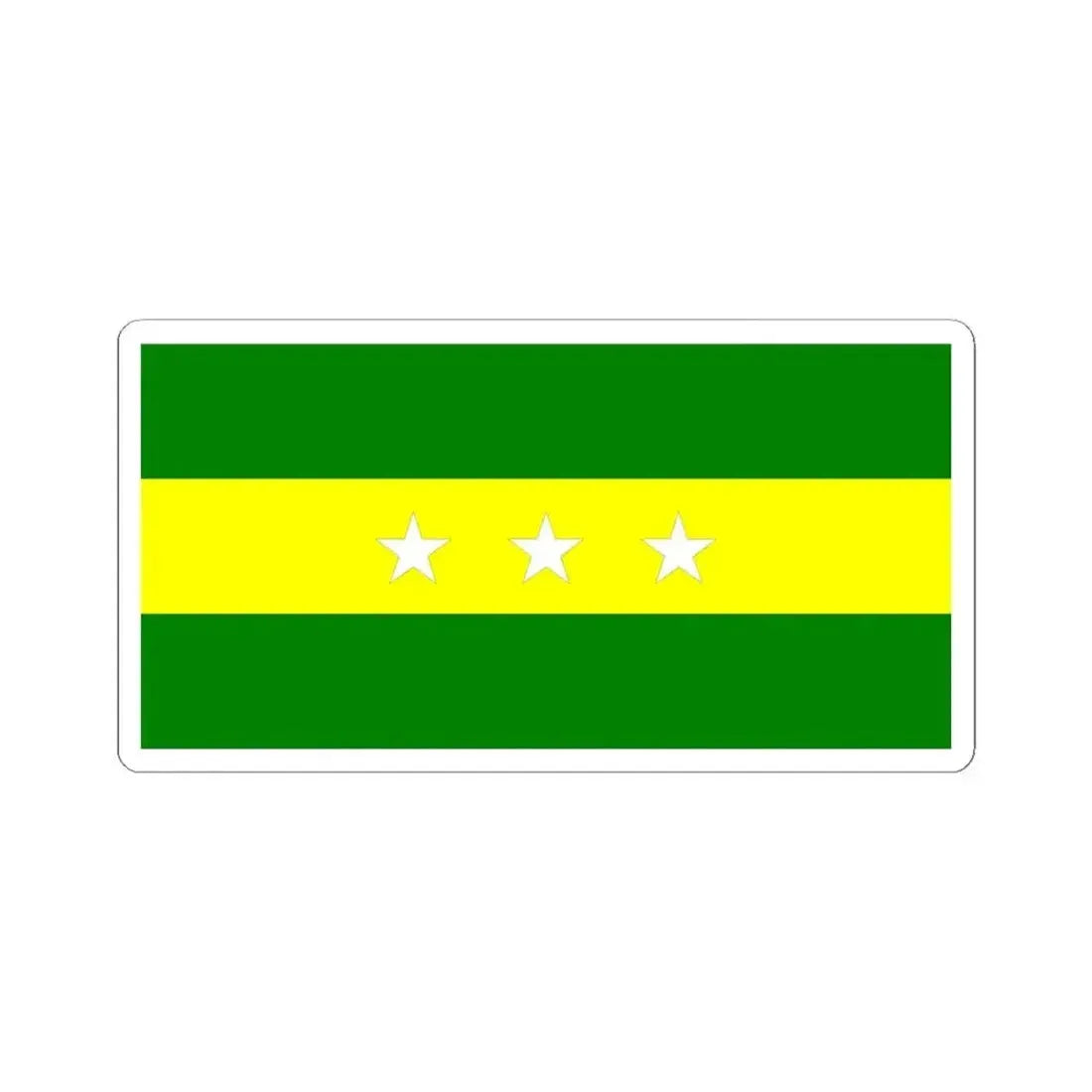 Flag of Urbina Jado (Ecuador) STICKER Vinyl Kiss-Cut Decal 4 Inch White - The Sticker Space