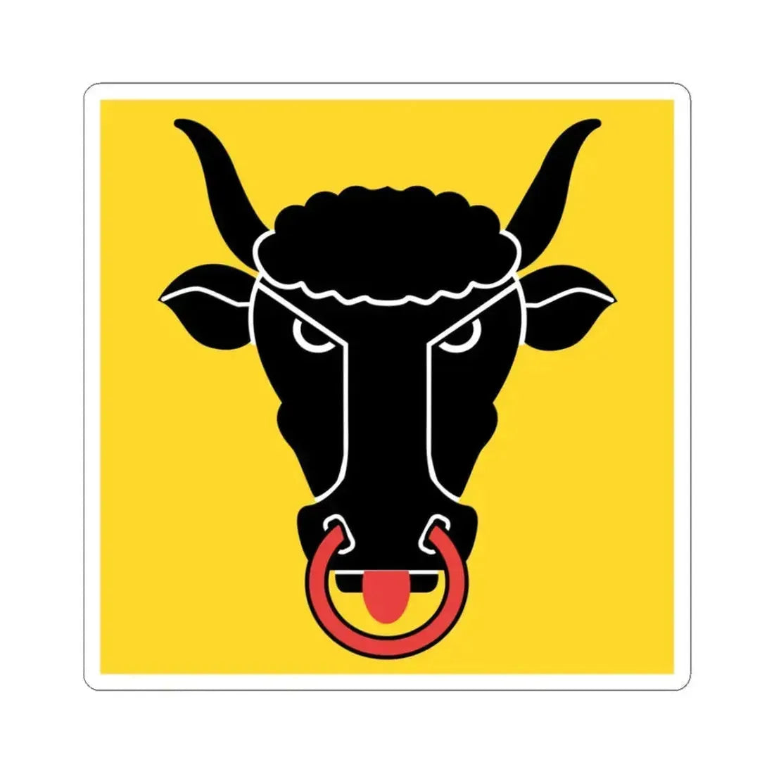 Flag of Uri Switzerland - STICKER Vinyl Kiss-Cut Decal 3 Inch White - The Sticker Space