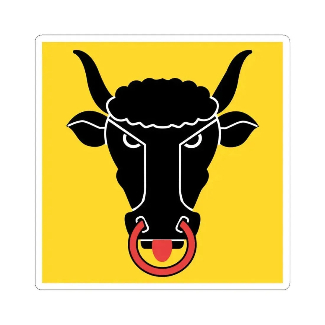 Flag of Uri Switzerland - STICKER Vinyl Kiss-Cut Decal 4 Inch White - The Sticker Space