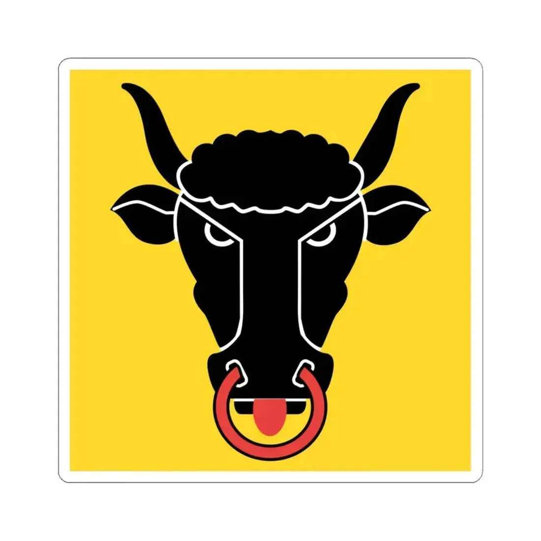 Flag of Uri Switzerland - STICKER Vinyl Kiss-Cut Decal 6 Inch White - The Sticker Space