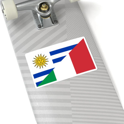 Flag of Uruguay and Italy (Italy) STICKER Vinyl Kiss-Cut Decal - The Sticker Space