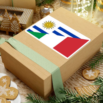 Flag of Uruguay and Italy (Italy) STICKER Vinyl Kiss-Cut Decal - The Sticker Space
