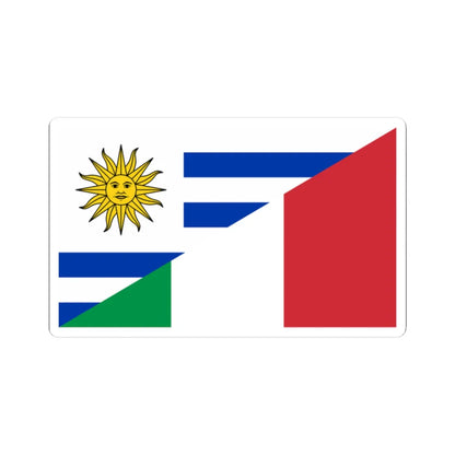 Flag of Uruguay and Italy (Italy) STICKER Vinyl Kiss-Cut Decal - The Sticker Space