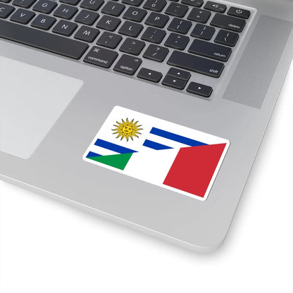 Flag of Uruguay and Italy (Italy) STICKER Vinyl Kiss-Cut Decal - The Sticker Space