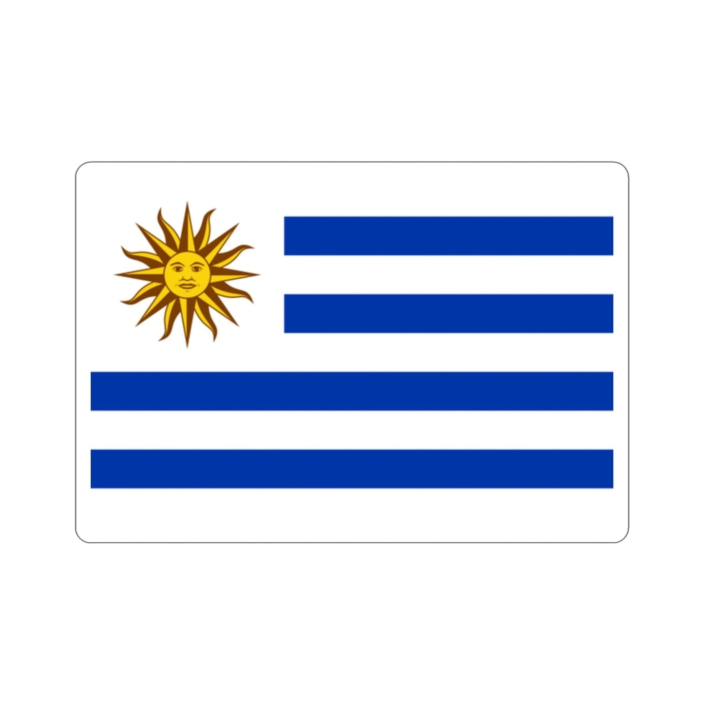 Flag of Uruguay STICKER Vinyl Die-Cut Decal-2 Inch-The Sticker Space