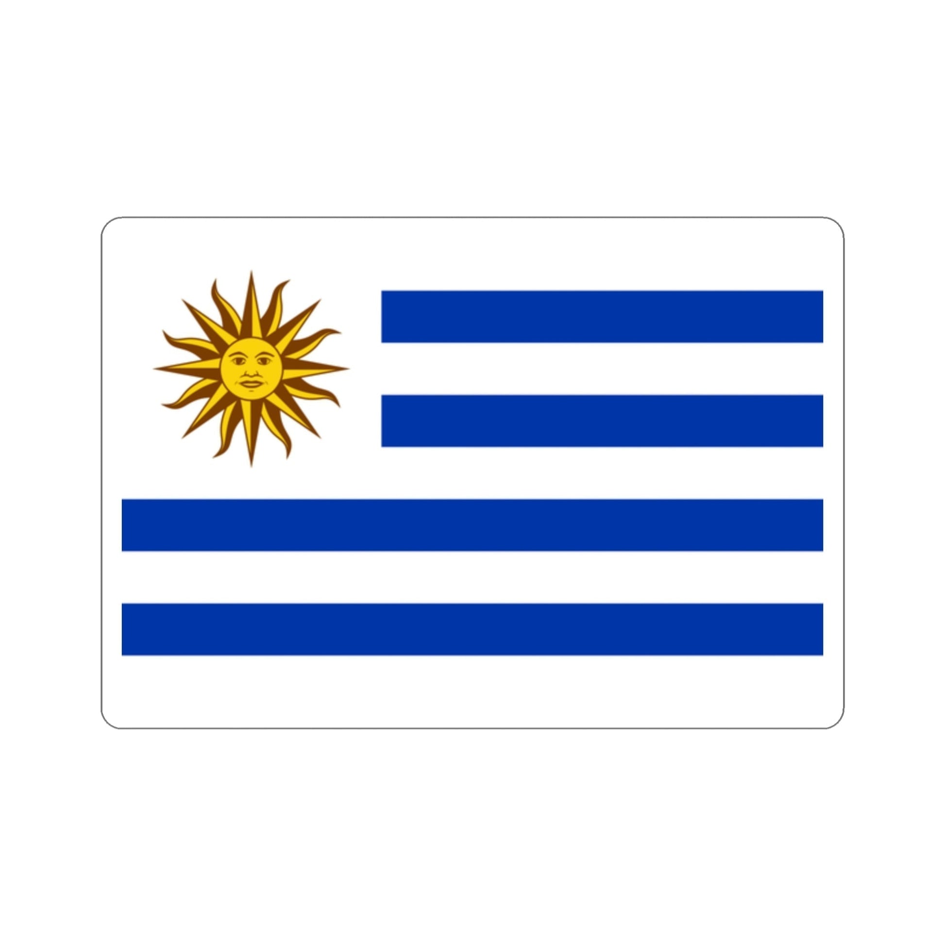 Flag of Uruguay STICKER Vinyl Die-Cut Decal-2 Inch-The Sticker Space