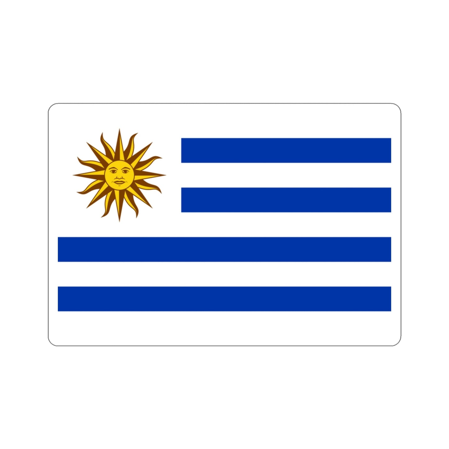 Flag of Uruguay STICKER Vinyl Die-Cut Decal-3 Inch-The Sticker Space