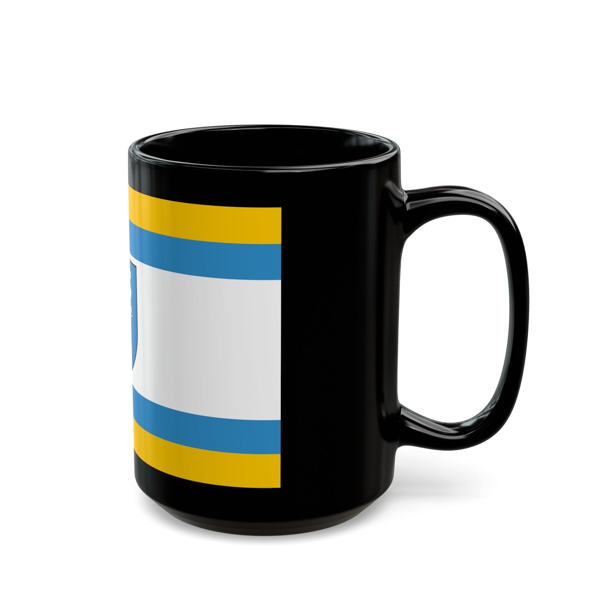 Flag of Ustka Poland - Black Coffee Mug-The Sticker Space