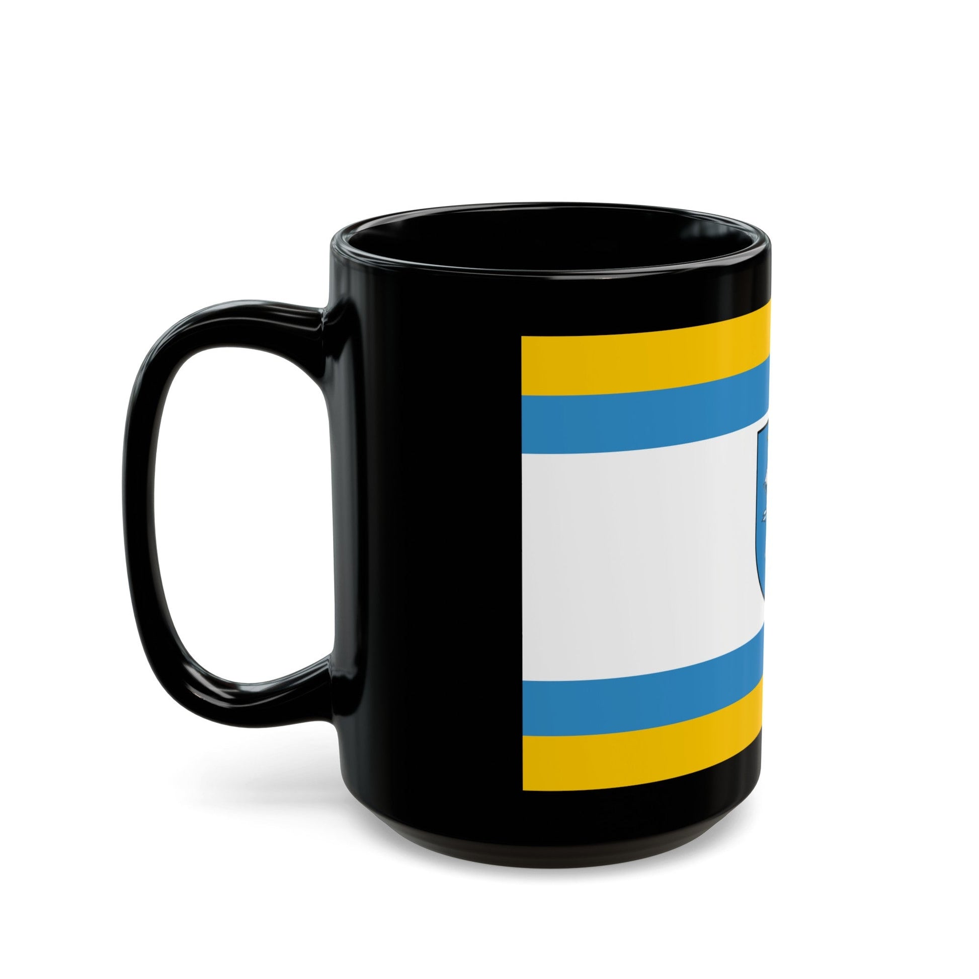 Flag of Ustka Poland - Black Coffee Mug-The Sticker Space