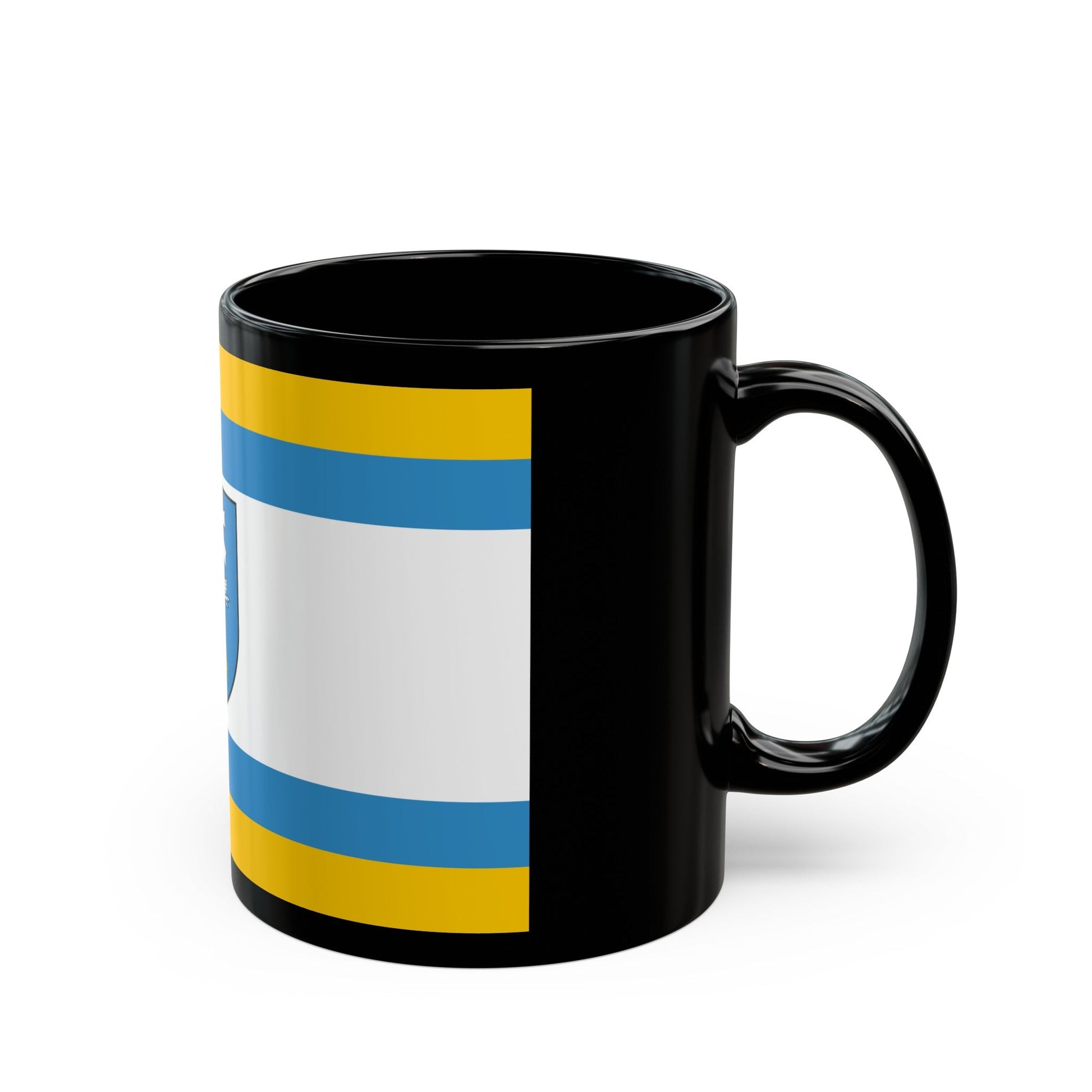 Flag of Ustka Poland - Black Coffee Mug-The Sticker Space