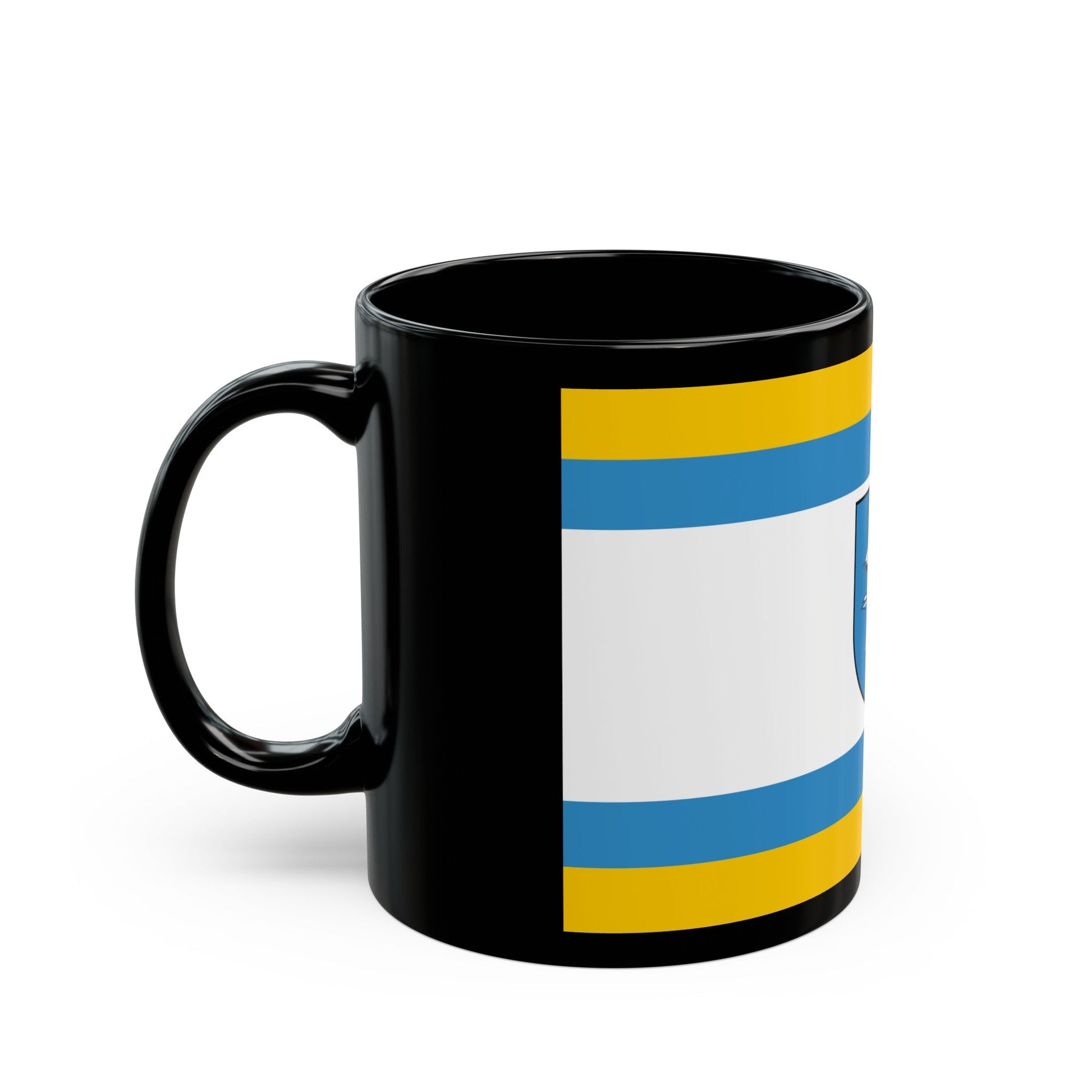 Flag of Ustka Poland - Black Coffee Mug-The Sticker Space