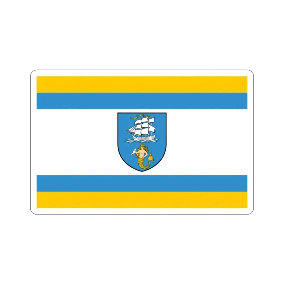 Flag of Ustka Poland STICKER Vinyl Die-Cut Decal 2 Inch - The Sticker Space