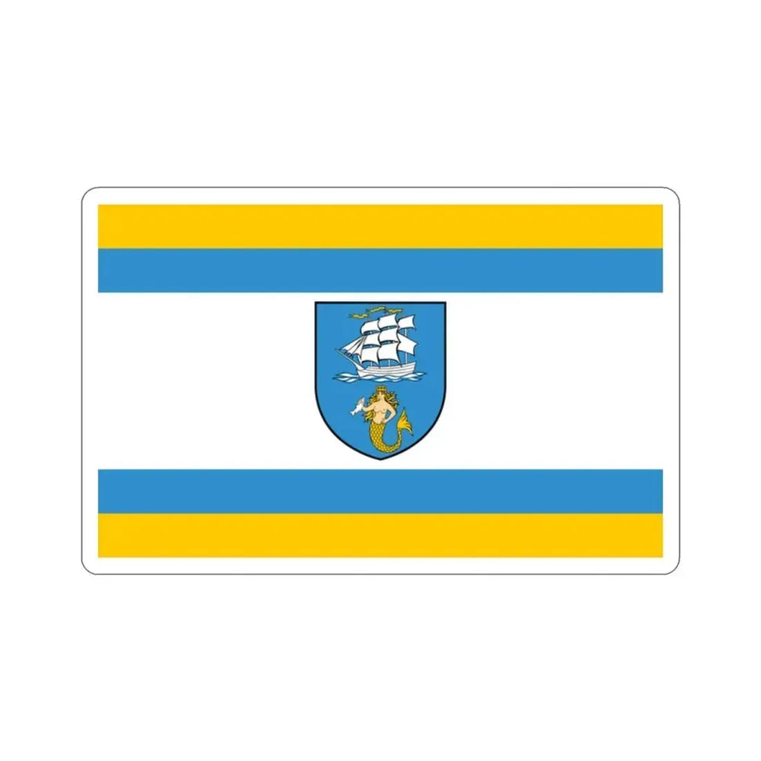 Flag of Ustka Poland STICKER Vinyl Die-Cut Decal 2 Inch - The Sticker Space