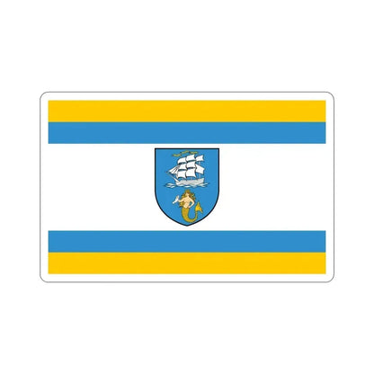 Flag of Ustka Poland STICKER Vinyl Die-Cut Decal 3 Inch - The Sticker Space