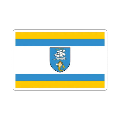 Flag of Ustka Poland STICKER Vinyl Die-Cut Decal 4 Inch - The Sticker Space