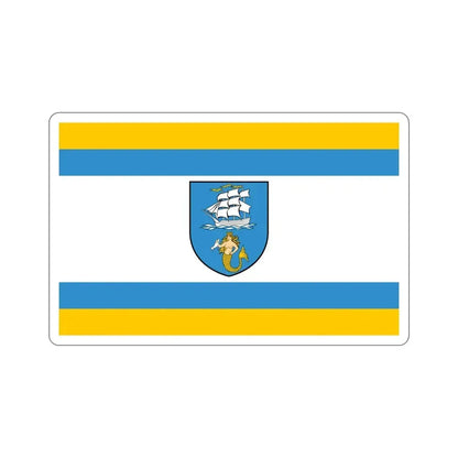Flag of Ustka Poland STICKER Vinyl Die-Cut Decal 5 Inch - The Sticker Space