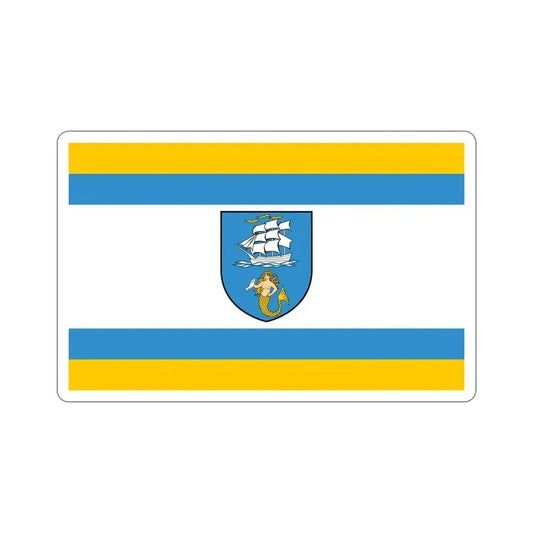 Flag of Ustka Poland STICKER Vinyl Die-Cut Decal 6 Inch - The Sticker Space