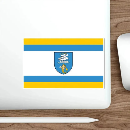 Flag of Ustka Poland STICKER Vinyl Die-Cut Decal - The Sticker Space
