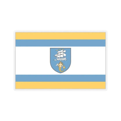 Flag of Ustka Poland - STICKER Vinyl Kiss-Cut Decal 2 Inch Transparent - The Sticker Space