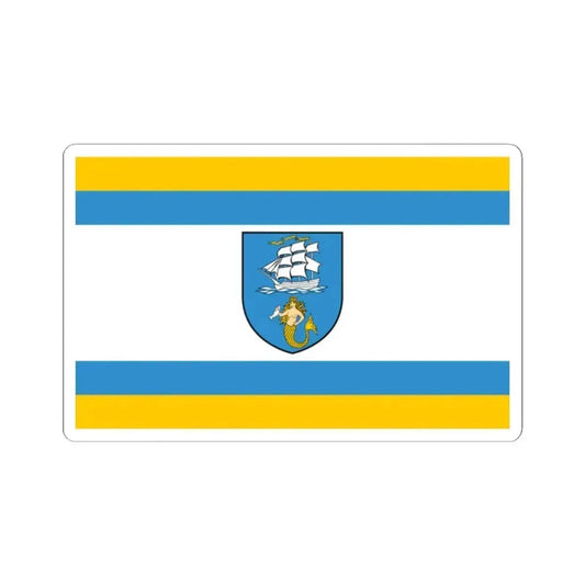 Flag of Ustka Poland - STICKER Vinyl Kiss-Cut Decal 2 Inch White - The Sticker Space