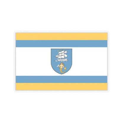 Flag of Ustka Poland - STICKER Vinyl Kiss-Cut Decal 3 Inch Transparent - The Sticker Space