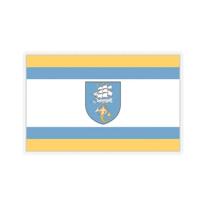 Flag of Ustka Poland - STICKER Vinyl Kiss-Cut Decal 4 Inch Transparent - The Sticker Space
