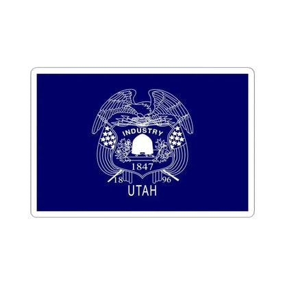 Flag of Utah 1904-1911 (United States) STICKER Vinyl Kiss-Cut Decal 6 Inch White - The Sticker Space