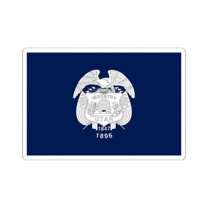 Flag of Utah 1911-1913 (United States) STICKER Vinyl Kiss-Cut Decal 6 Inch White - The Sticker Space
