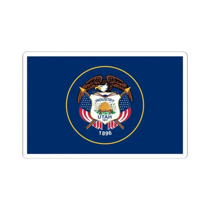 Flag of Utah 2011-2024 (United States) STICKER Vinyl Kiss-Cut Decal 2 Inch White - The Sticker Space