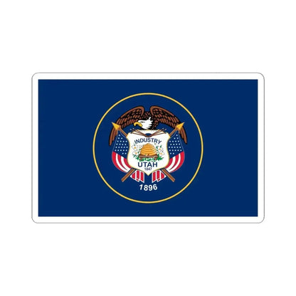 Flag of Utah 2011-2024 (United States) STICKER Vinyl Kiss-Cut Decal 6 Inch White - The Sticker Space