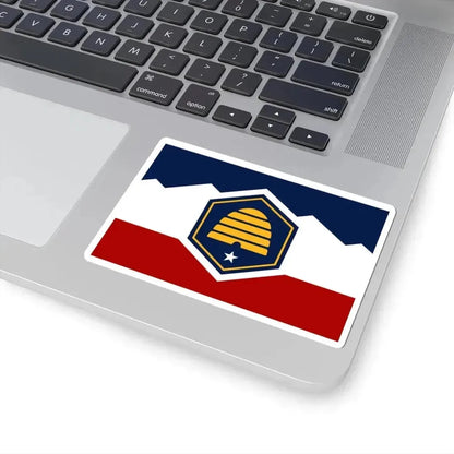 Flag of Utah 3-2 (United States) STICKER Vinyl Kiss-Cut Decal - The Sticker Space