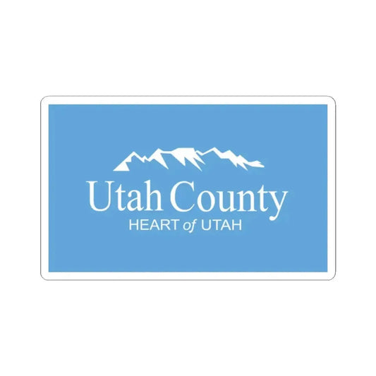 Flag of Utah County Utah (United States) STICKER Vinyl Kiss-Cut Decal 2 Inch White - The Sticker Space